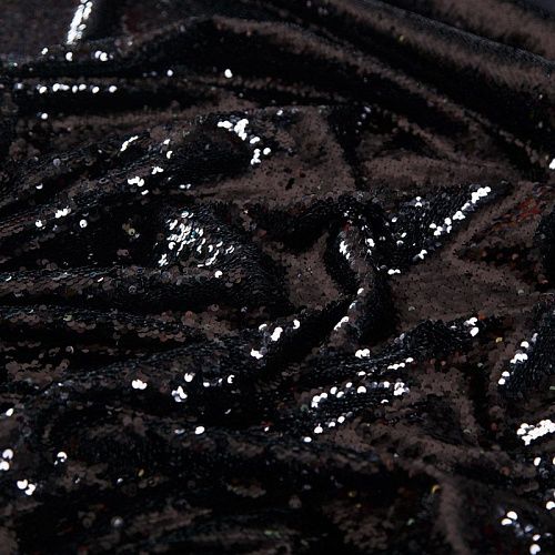 Пайетки на сетке дублированные Dolce & Gabbana 055-16519 черный глянец