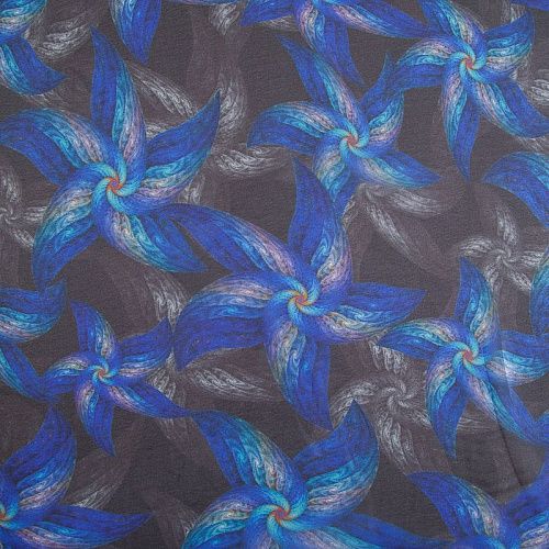 Шифон 068-17406 черный принтованный