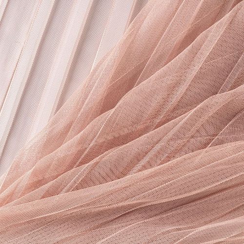Тюль сетка-гофре Т263-01-74 пудрово-розовый однотонный