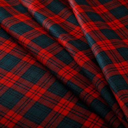 Шерсть костюмная 025-19097 красный клетка