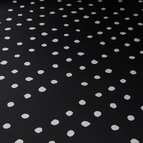 Креп-атлас 001-11926 черный принтованный