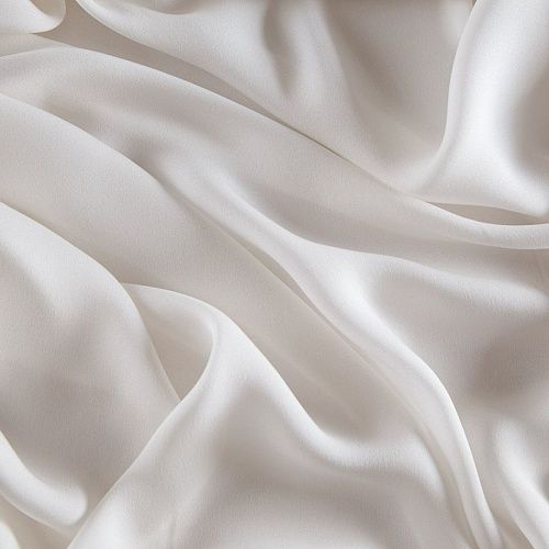 Креп-шифон шелковый 027-15049 айвори однотонный