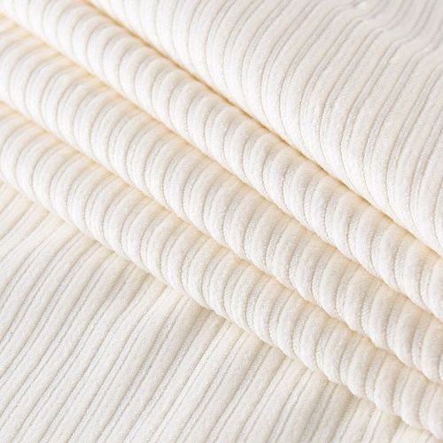 Вельвет стрейч 008-11897 молочный однотонный