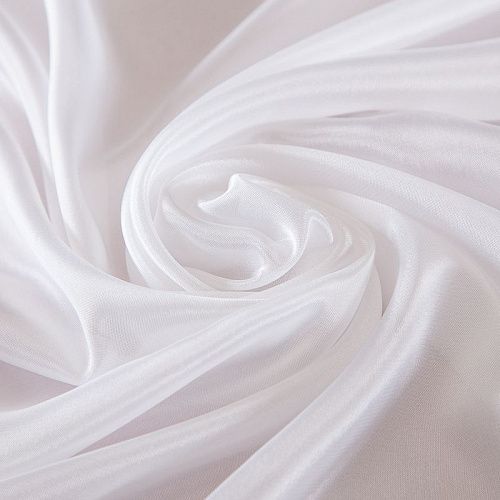 Перл шифон 068-19402 белый однотонный