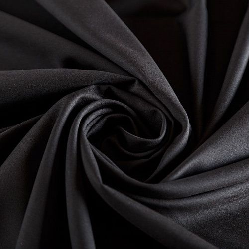 Ткань костюмная стрейч 025-07007 черный однотонный