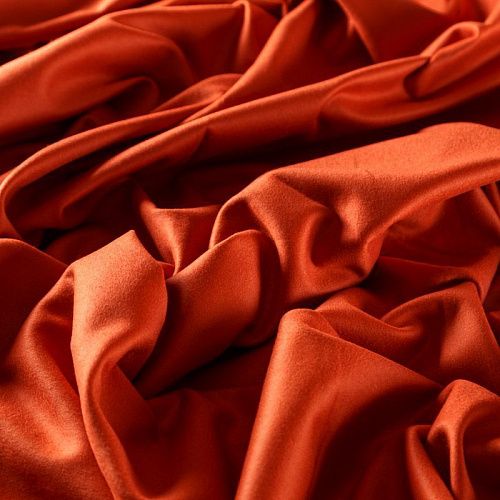 Ткань пальтовая 040-09416 темно-мандариновый однотонный