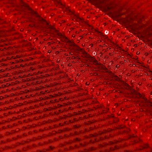 Пайетки на сетке 055-17900 красный