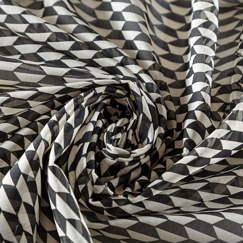 Батист 003-07821 молочный принтованный