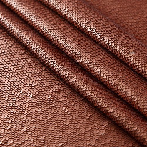 Пайетки на трикотаже Dolce&Gabbana 055-16521 медно-терракотовый