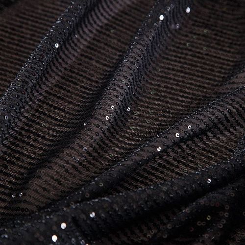 Пайетки на сетке 055-17901 черный