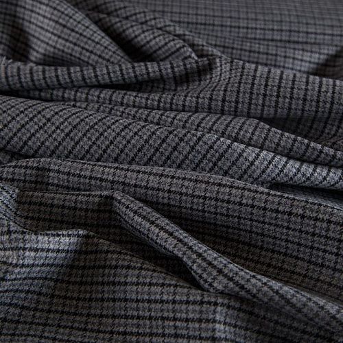 Ткань костюмная 025-14416 серый принтованный