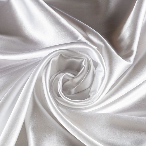 Креп-сатин К33-857 молочный однотонный