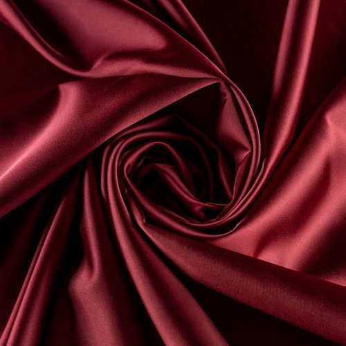 Сатин стрейч К33-565 бордовый однотонный