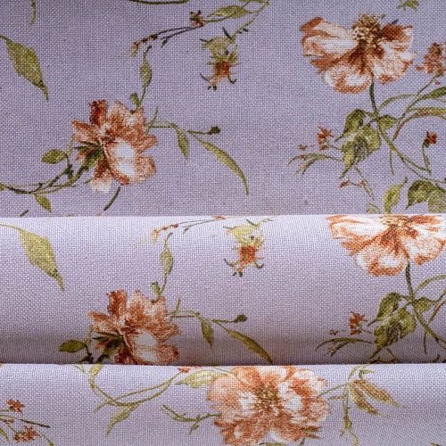 Ткань портьерная Т381-02-17 серый принтованный