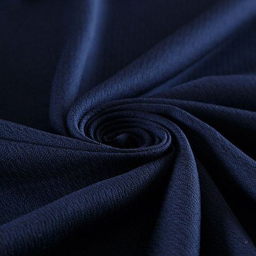 Креп-шелк 064-16157 темно-синий однотонный