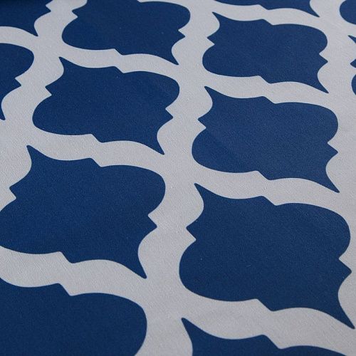 Ткань портьерная H-280 см 19-02-15863 синий принтованный