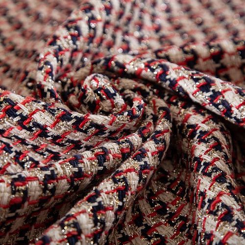 Твид с люрексом Gucci 052-19635 молочный мультиколор