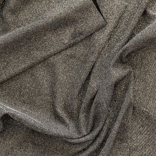 Трикотаж с напылением К33-971 темное серебро однотонный