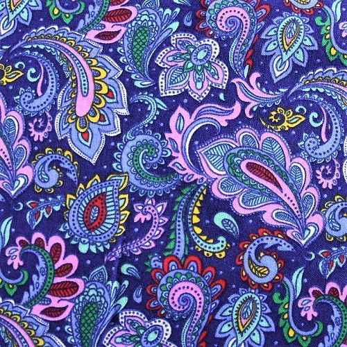 Фланель 060-11026 сине-фиолетовый принтованный