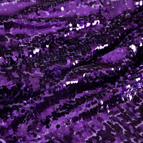 Пайетки на сетке 050-19873 пурпурный