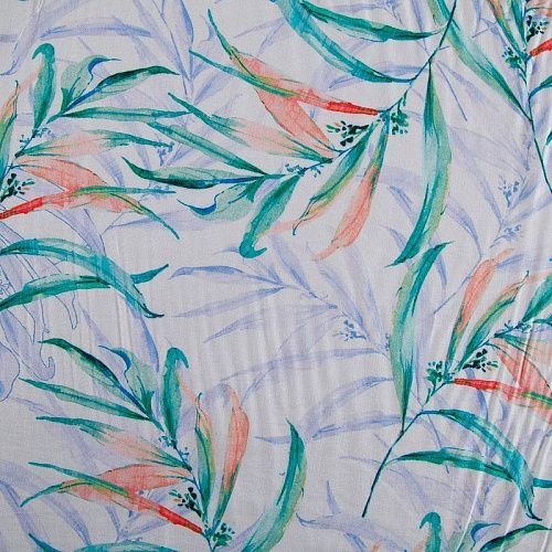 Штапель 069-17523 белый принтованный