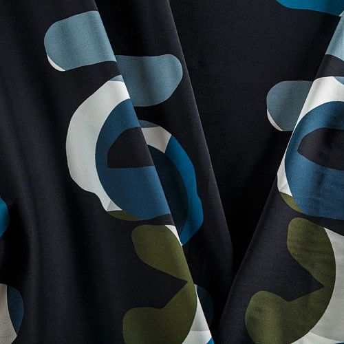 Лайкра 005-05964 черный принтованный