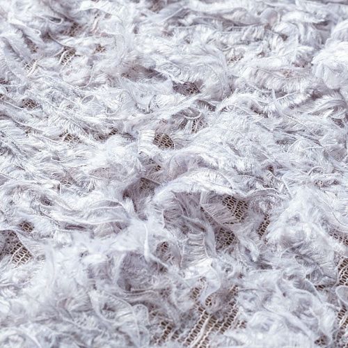 Трикотаж "Перья" 056-02003 светло-серый однотонный