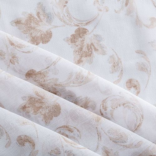 Тюль 529-01-79 белый принтованный