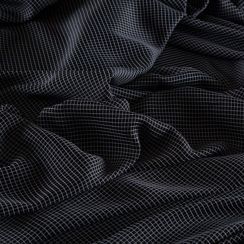 Шелк натуральный Gucci 064-16387 черный клетка