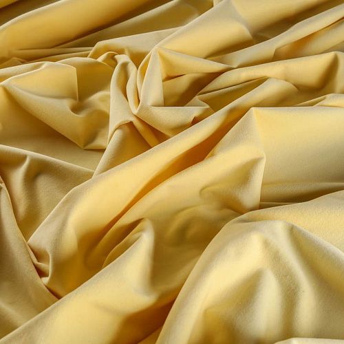 Бархат К15-637 банановый однотонный