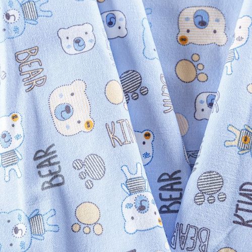 Фланель 060-09937 голубой принтованный