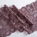 Кружево эластичное 180 мм Ф01-0064 махагон коричневый