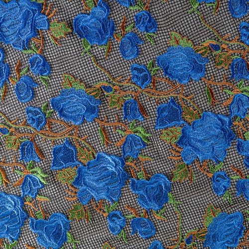 Вышивка на сетке К12-673 черный