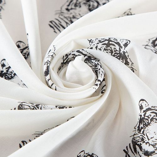 Батист 003-20029 теплый белый принтованный