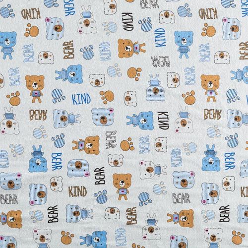 Фланель 060-03547 белый принтованный