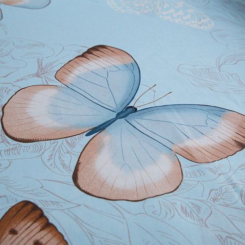 Бязь премиум ш.220 см 007-13840 голубой принтованный