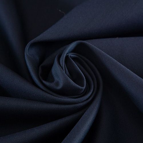 Ткань костюмная 025-19130 темно-синий однотонный