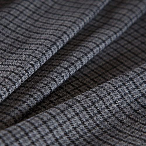 Ткань костюмная 025-14416 серый принтованный