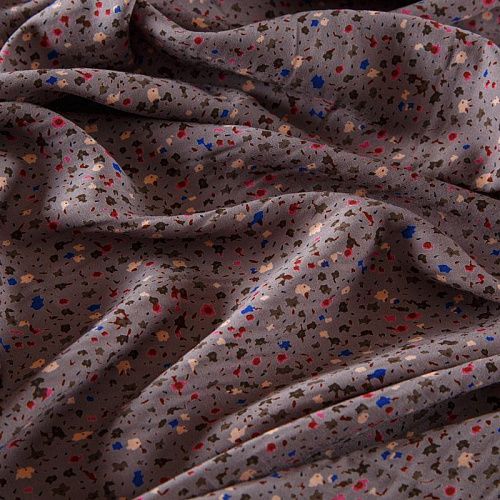 Штапель 069-13563 какао принтованный