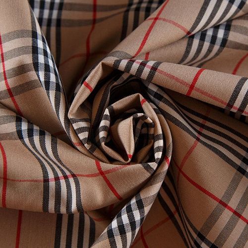 Ткань плательно-рубашечная 049-12520 бежевый принтованный