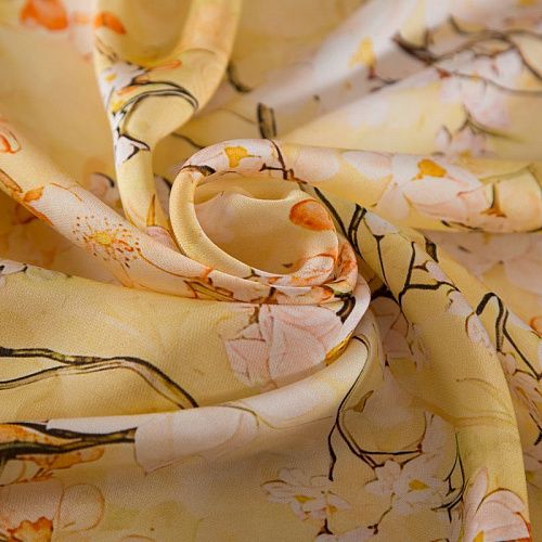 Шелк натуральный Zimmermann 064-19268 дынный принтованный