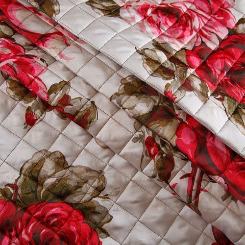 Ткань курточная 2-х сторонняя 033-14706 экрю принтованный