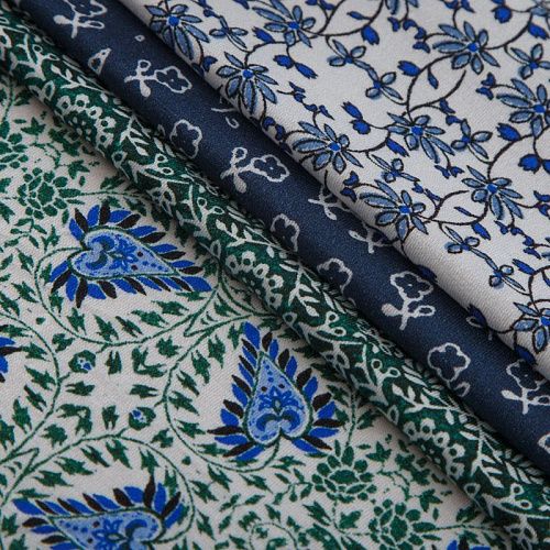 Трикотаж 056-16323 синий принтованный