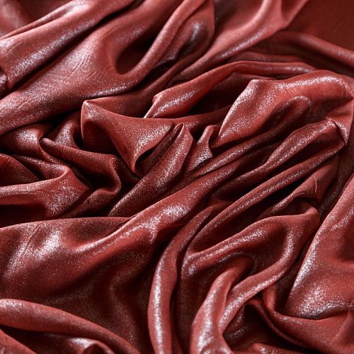 Шифон с напылением 068-09620 терракотовый однотонный