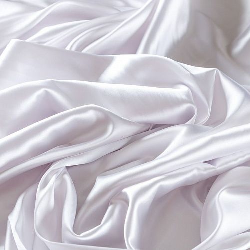 Сатин стрейч 001-09747 белоснежный однотонный