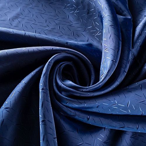Ткань подкладочная 045-01941 синий жаккардовый