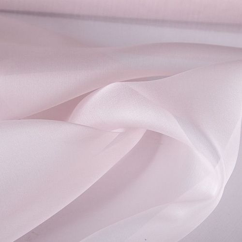 Органза шелковая 039-20069 пудровый