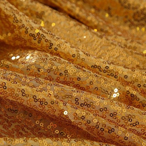 Пайетки на сетке 055-19010 желтое золото