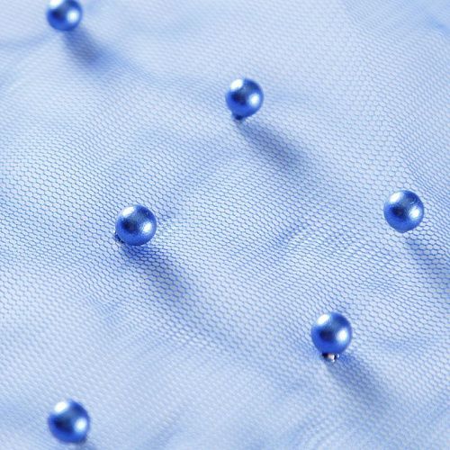 Фатин с бусинами 058-08194 фиолетовый однотонный