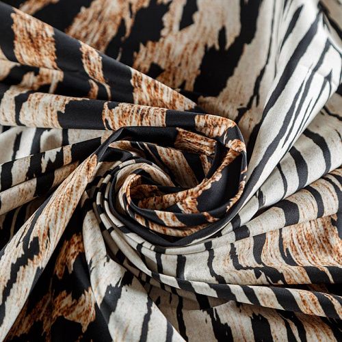 Лайкра 005-05965 молочный принтованный